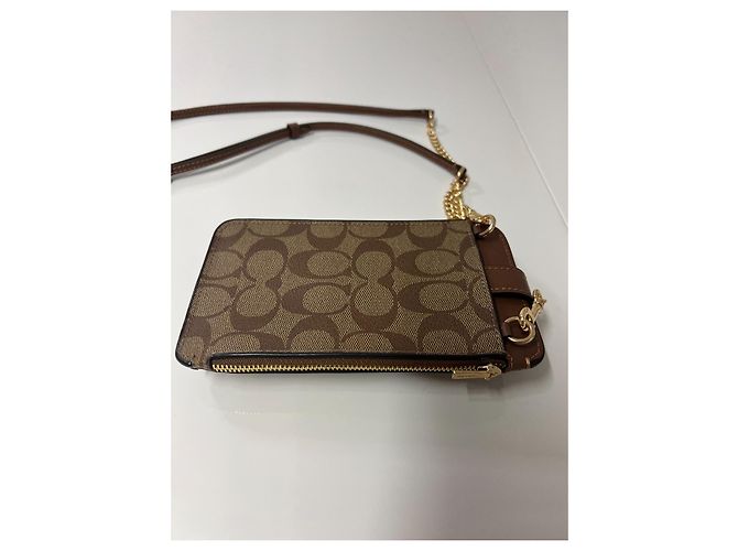 Coach Borsa Smartphone e Porta Carte Monogram Marrone - vista 8