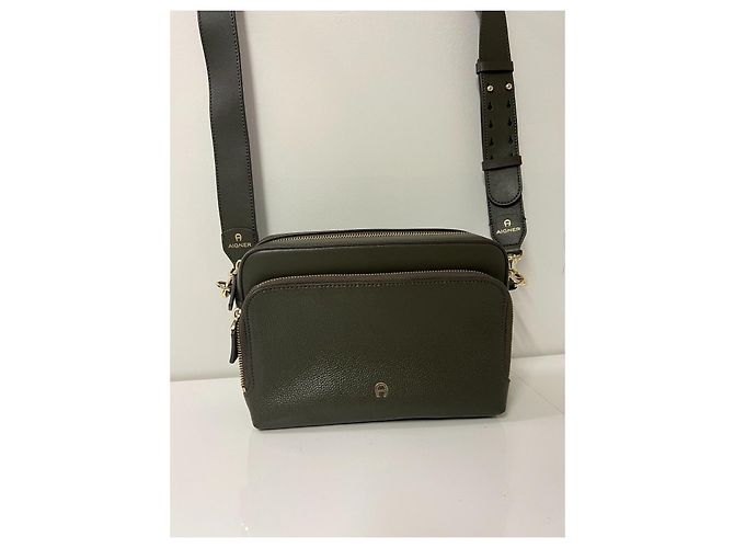 Aigner Borsa a Tracolla in Pelle Kaki Verde scuro - vista 13