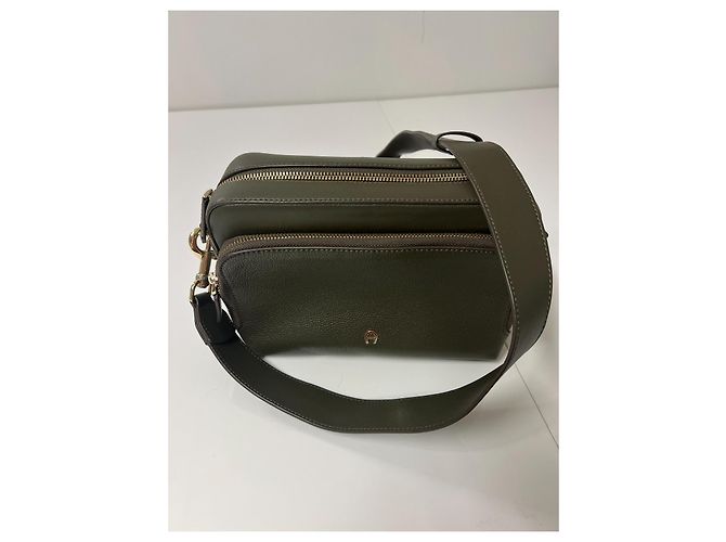 Aigner Borsa a Tracolla in Pelle Kaki Verde scuro - vista 16