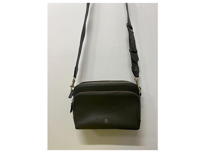 Aigner Borsa a Tracolla in Pelle Kaki Verde scuro - vista 18