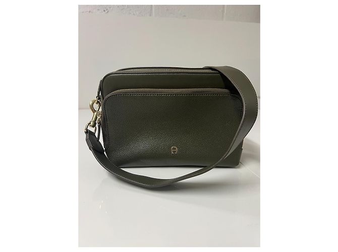 Aigner Borsa a Tracolla in Pelle Kaki Verde scuro - vista 4
