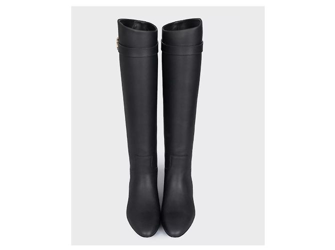 Balmain Royce Lederstiefel Schwarz & Weiß EU 37 Gebraucht - Ansicht 2