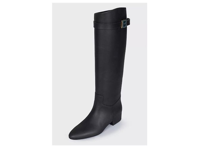 Balmain Royce Lederstiefel Schwarz & Weiß EU 37 Gebraucht - Ansicht 3