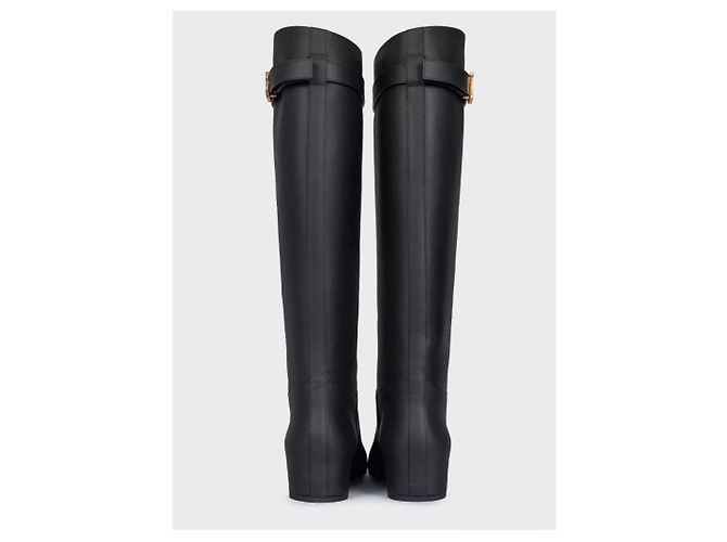 Balmain Royce Lederstiefel Schwarz & Weiß EU 37 Gebraucht - Ansicht 4