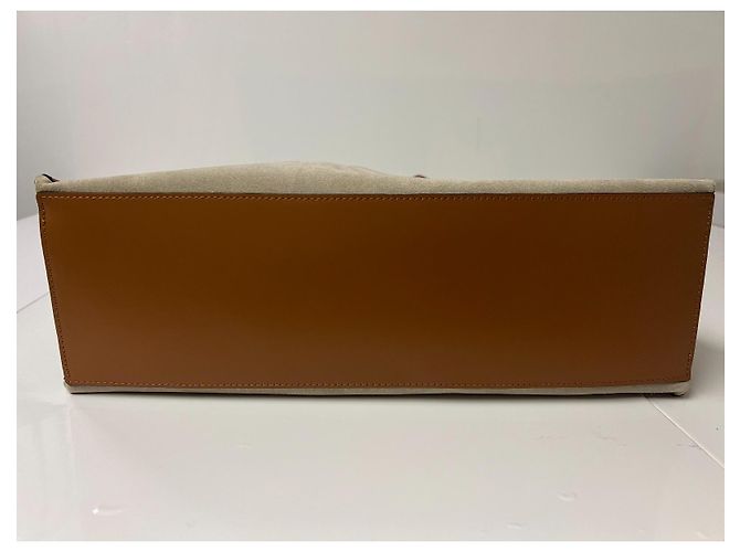 Borsa tote Isabel Marant Toledo in camoscio beige e pelle marrone - vista 6