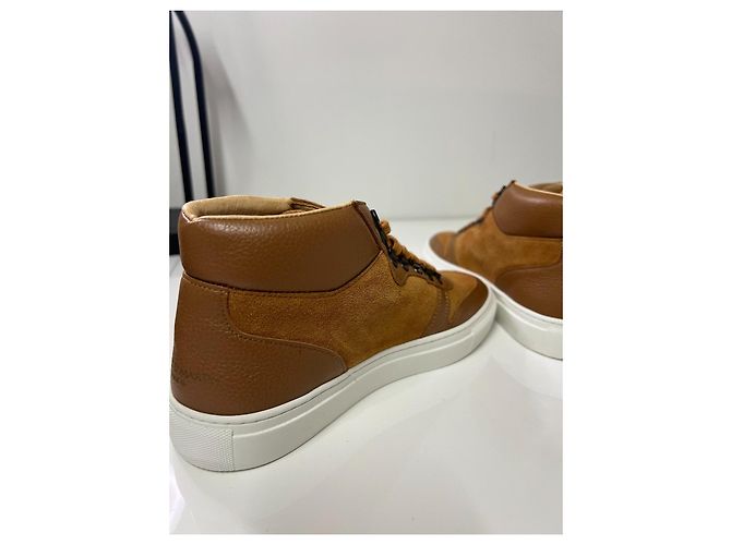 Autre Marque Canal St Martin Sneaker mid-top in pelle e camoscio marrone - vista 2
