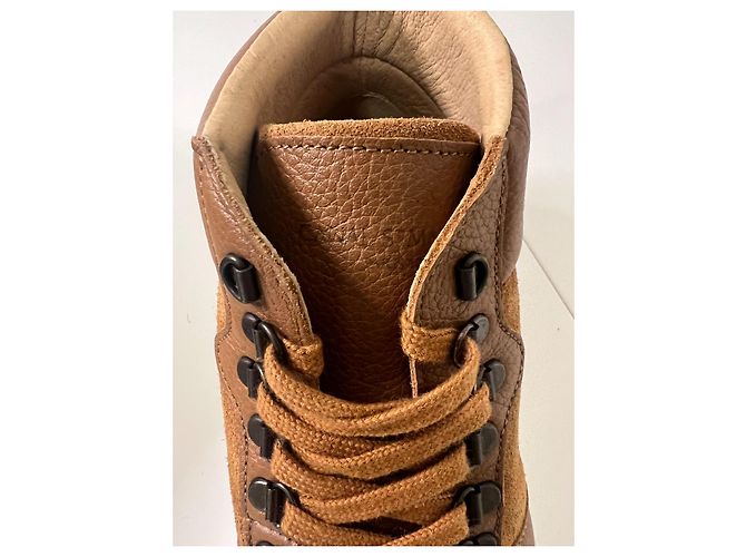 Autre Marque Canal St Martin Sneaker mid-top in pelle e camoscio marrone - vista 7