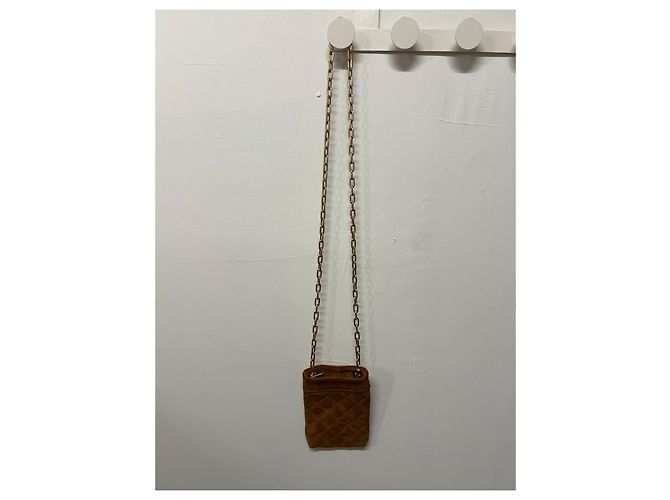 Vanessa Bruno Pochette in camoscio marrone trapuntata - vista 6