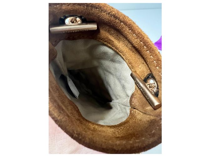 Vanessa Bruno Pochette in camoscio marrone trapuntata - vista 8