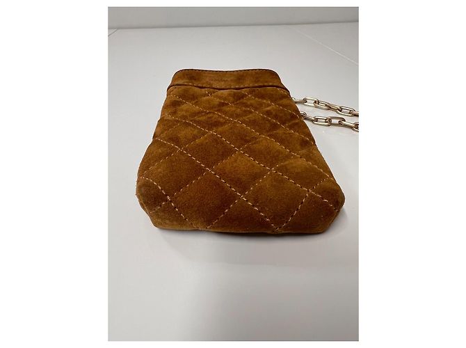 Vanessa Bruno Pochette in camoscio marrone trapuntata - vista 9