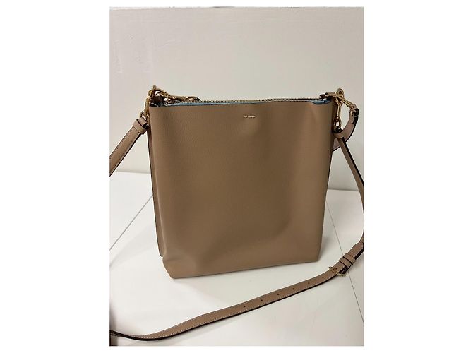 Coach Borsa a Secchiello in Pelle Martellata Beige - vista 13