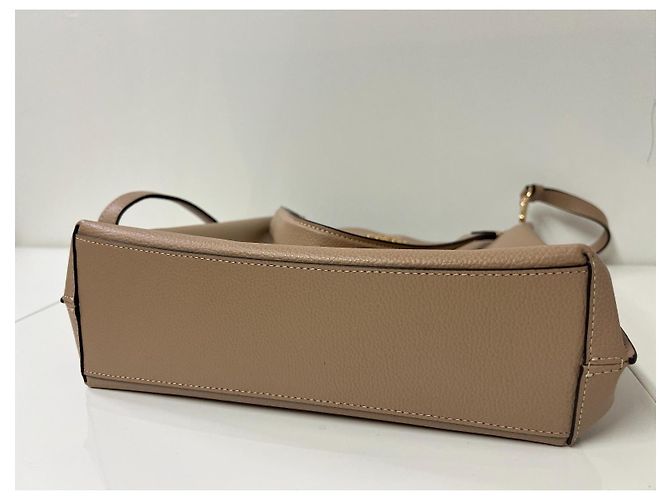 Coach Borsa a Secchiello in Pelle Martellata Beige - vista 6