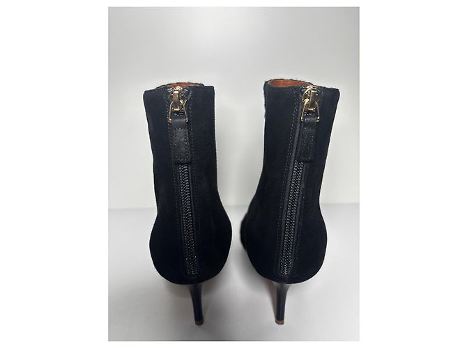 Stivaletti Emanuel Ungaro x Malone Souliers in camoscio e raso nero - vista 6