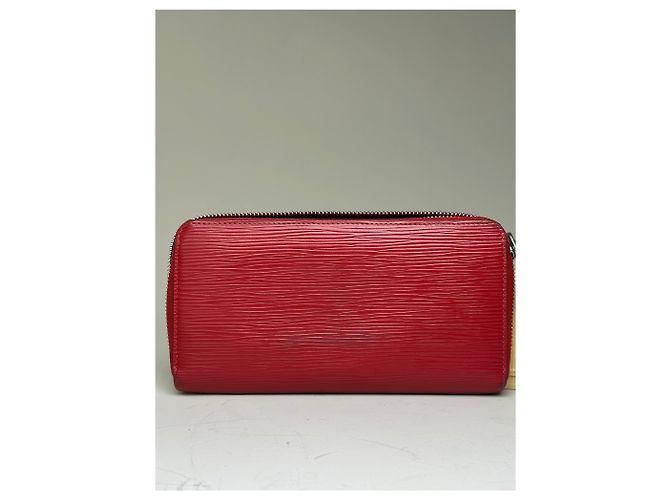 Vintage Louis Vuitton Epi Leder Zippy Wallet Rot Silber - Ansicht 11