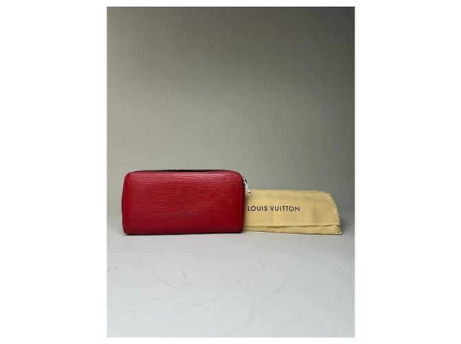 Vintage Louis Vuitton Epi Leder Zippy Wallet Rot Silber - Ansicht 2