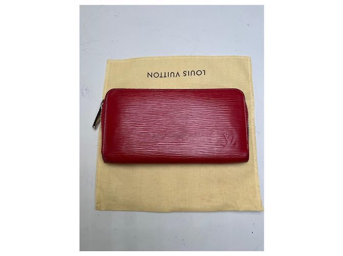 Vintage Louis Vuitton Epi Leder Zippy Wallet Rot Silber - Ansicht 4