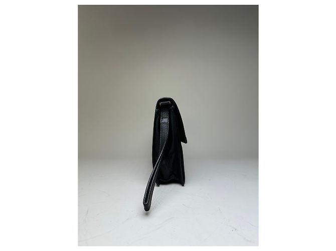 Vintage Givenchy Leder-Clutch Schwarz Gold - Ansicht 4