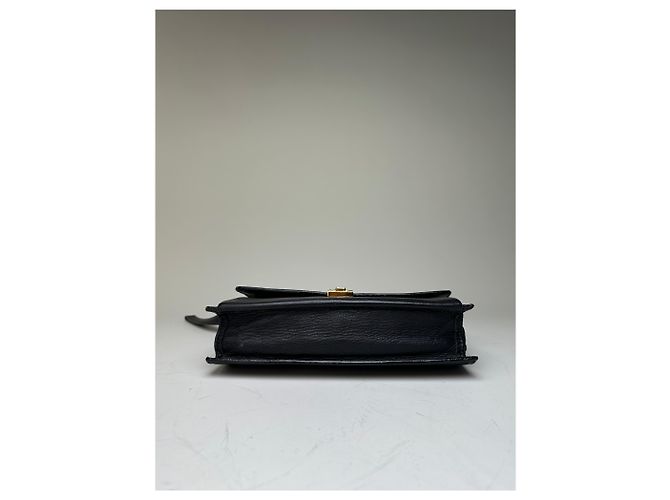 Vintage Givenchy Leder-Clutch Schwarz Gold - Ansicht 9