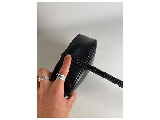 Triomphe Céline Vintage Celine Leder Crossbody Bag Black Schwarz - Ansicht 13