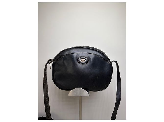 Triomphe Céline Vintage Celine Leder Crossbody Bag Black Schwarz - Ansicht 5