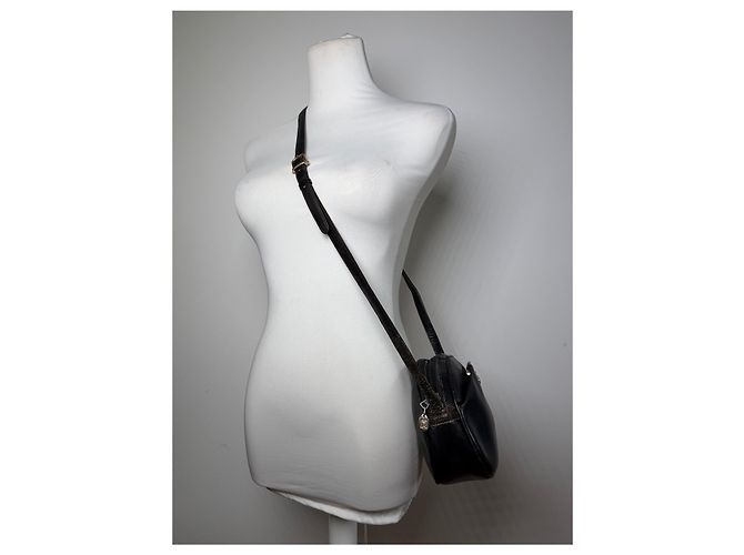 Triomphe Céline Vintage Celine Leder Crossbody Bag Black Schwarz - Ansicht 8