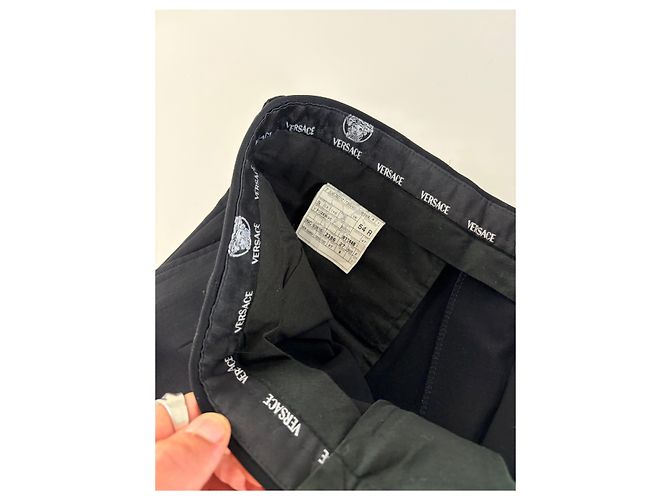 Medusa Abito Vintage Versace da Uomo in Misto Lana Nero XL - vista 13