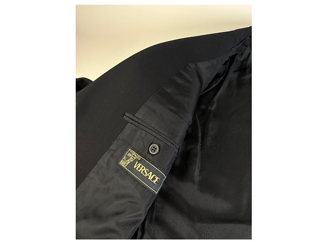Medusa Abito Vintage Versace da Uomo in Misto Lana Nero XL - vista 5