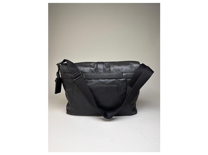 Borsa a tracolla Vintage Tumi in pelle Nera Argento Nero - vista 2