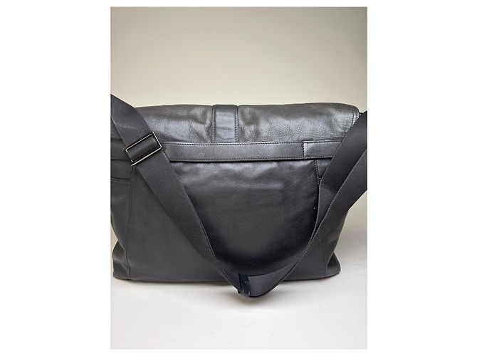 Borsa a tracolla Vintage Tumi in pelle Nera Argento Nero - vista 9