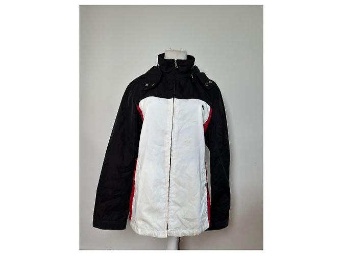 Giacca Vintage Burberry da uomo con logo e bottoni a pressione Nero Bianco Rosso L Preto - vista 14