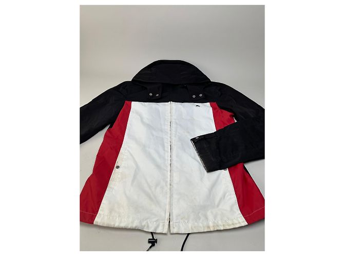 Giacca Vintage Burberry da uomo con logo e bottoni a pressione Nero Bianco Rosso L Preto - vista 6