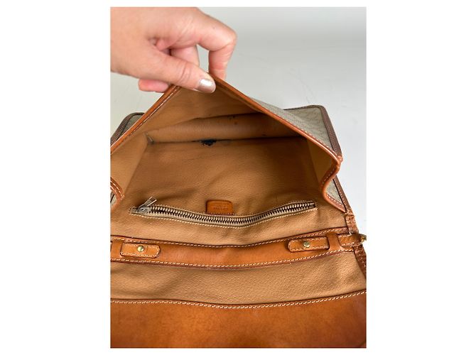 16 Céline Vintage Celine Monogram Canvas Schultertasche Beige Brown - Ansicht 3