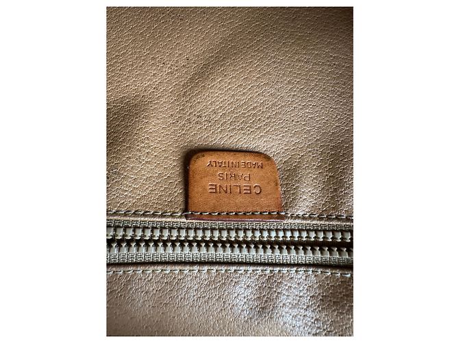 16 Céline Vintage Celine Monogram Canvas Schultertasche Beige Brown - Ansicht 5
