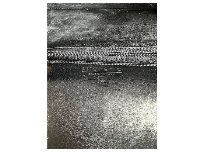 Vintage Givenchy Schultertasche aus glattem Leder Schwarz Gold - Ansicht 5