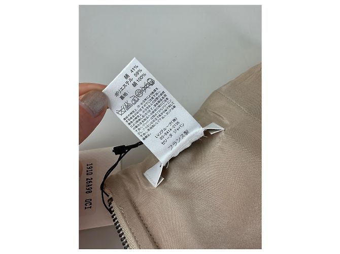 Céline Vintage Celine Kleid aus Seidensatin Gelb S - Ansicht 8