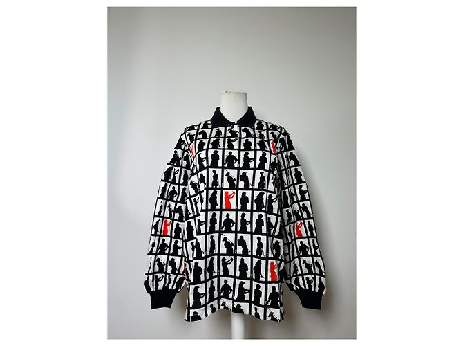 Giacca Vintage Dior in cotone Nero Bianco Rosso L - vista 13