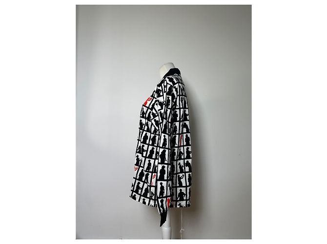 Giacca Vintage Dior in cotone Nero Bianco Rosso L - vista 2