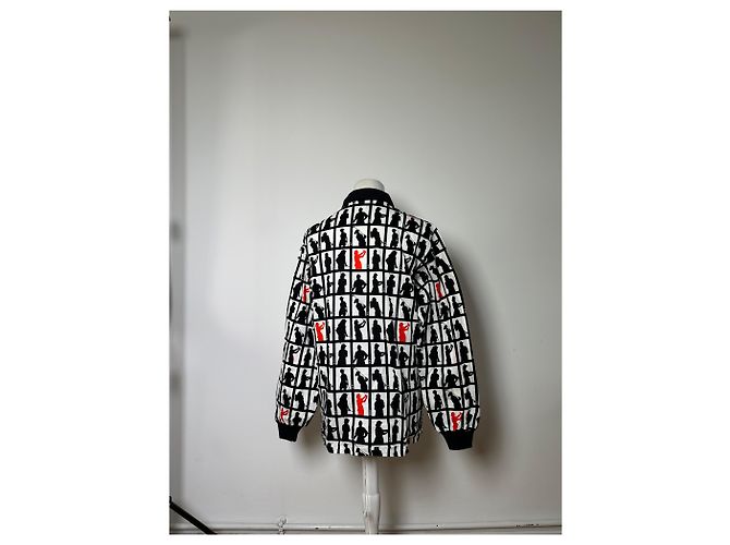Giacca Vintage Dior in cotone Nero Bianco Rosso L - vista 3