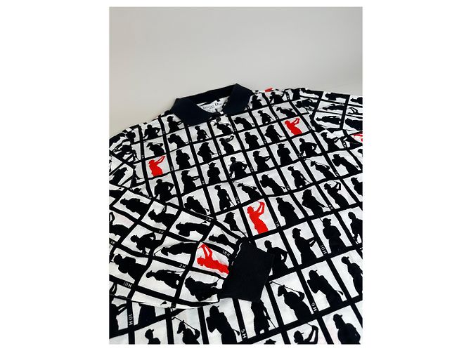 Giacca Vintage Dior in cotone Nero Bianco Rosso L - vista 6