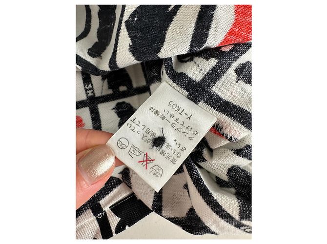 Giacca Vintage Dior in cotone Nero Bianco Rosso L - vista 7