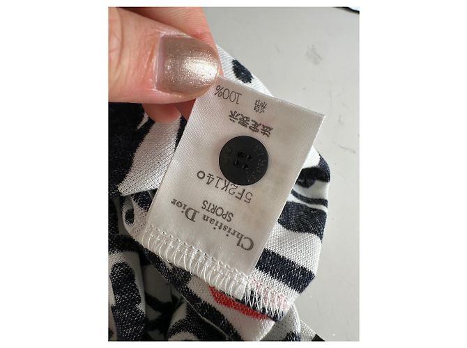 Giacca Vintage Dior in cotone Nero Bianco Rosso L - vista 9
