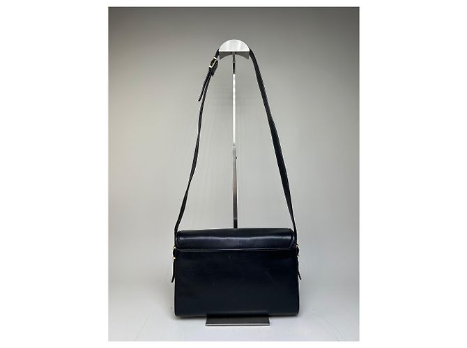 Bolsa de Ombro Vintage Givenchy em Couro Preta e Dourada Preto - vista 2