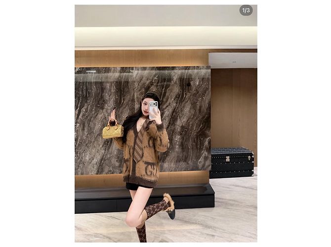 Gucci Strickjacke aus Wolle und Mohair Mehrfarben - Ansicht 7