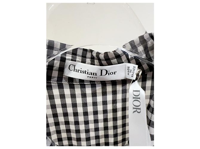 Dior Langes Seidenkleid Karo Mehrfarben - Ansicht 2
