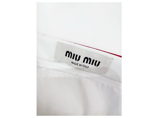 Falda Miu Miu Tennis Club de algodón Multicolor - vista 3