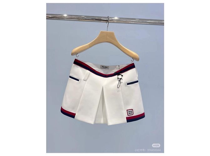 Falda Miu Miu Tennis Club de algodón Multicolor - vista 7