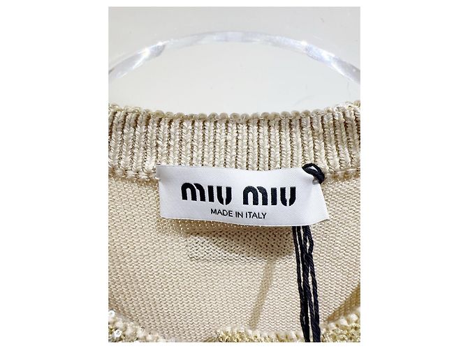Miu Miu Pailletten Cardigan aus Baumwolle Mehrfarben - Ansicht 2