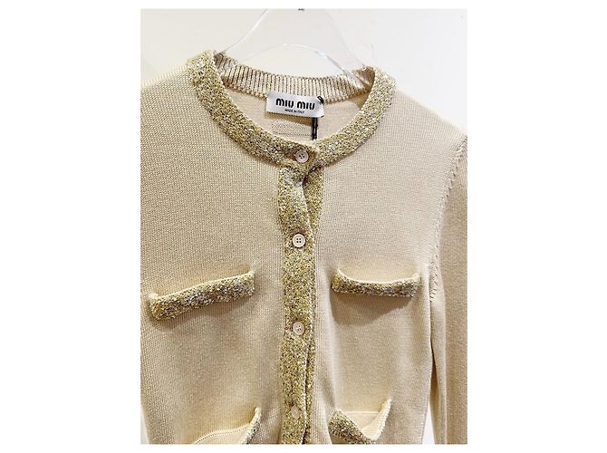 Miu Miu Pailletten Cardigan aus Baumwolle Mehrfarben - Ansicht 3