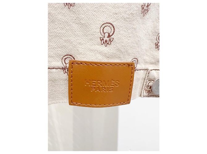 Abrigo Hermès de algodón con estampado Pig-nose Multicolor - vista 4