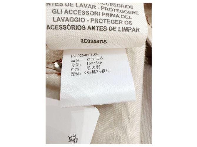 Abrigo Hermès de algodón con estampado Pig-nose Multicolor - vista 7